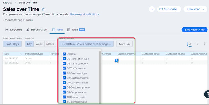 wix-select-columns